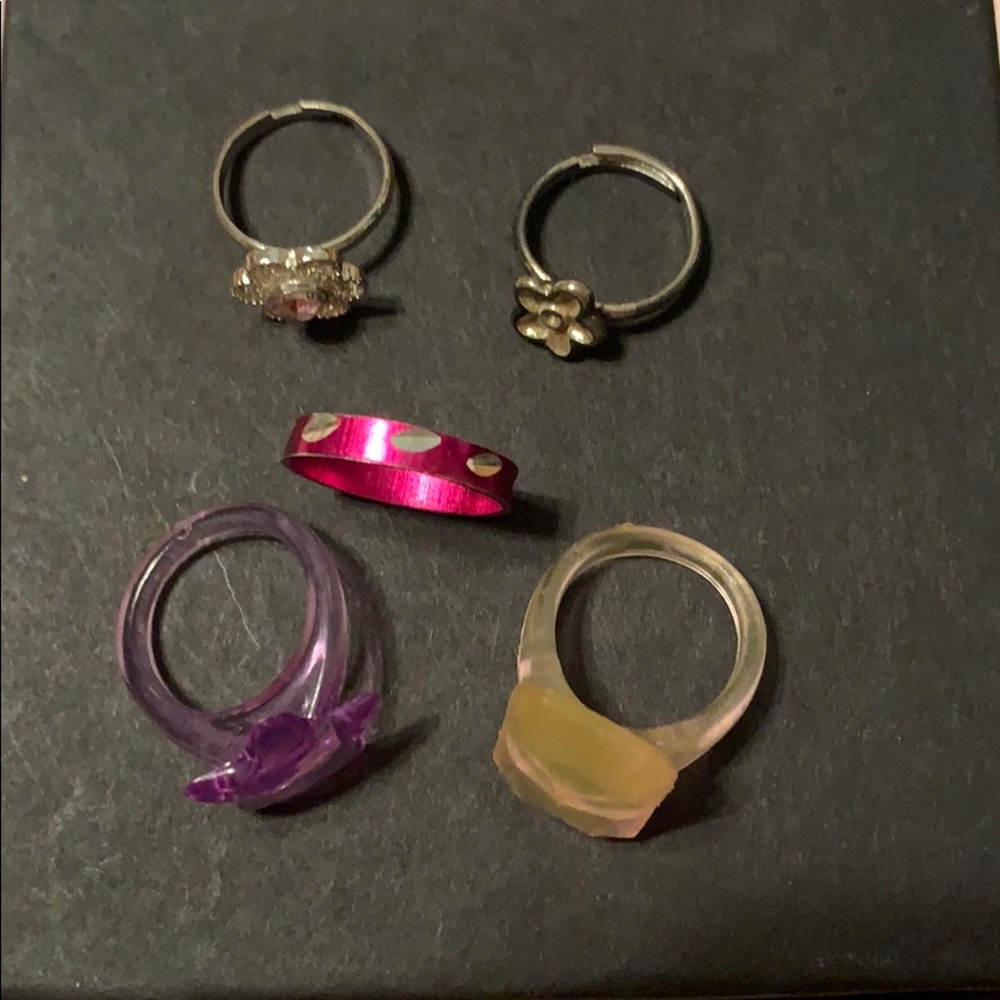 Set of 5 kids rings
